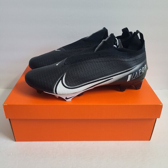 Nike Vapor Edge Elite 360 Flyknit Football Cleats CV6317-001 Size 14 Wide Black